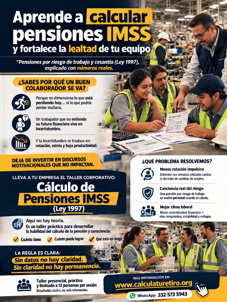 Curso Taller Presencial de Cálculo y Pensiones IMSS