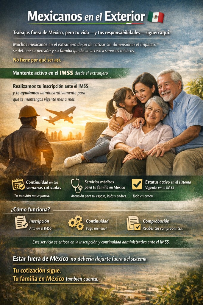 Mexicanos en el Exterior: mantente activo en el IMSS desde el extranjero, continuidad en semanas cotizadas y servicios médicos para tu familia en México